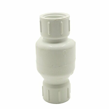THRIFCO PLUMBING 1-1/4 Inch Threaded PVC Swing Check Valve 6415313